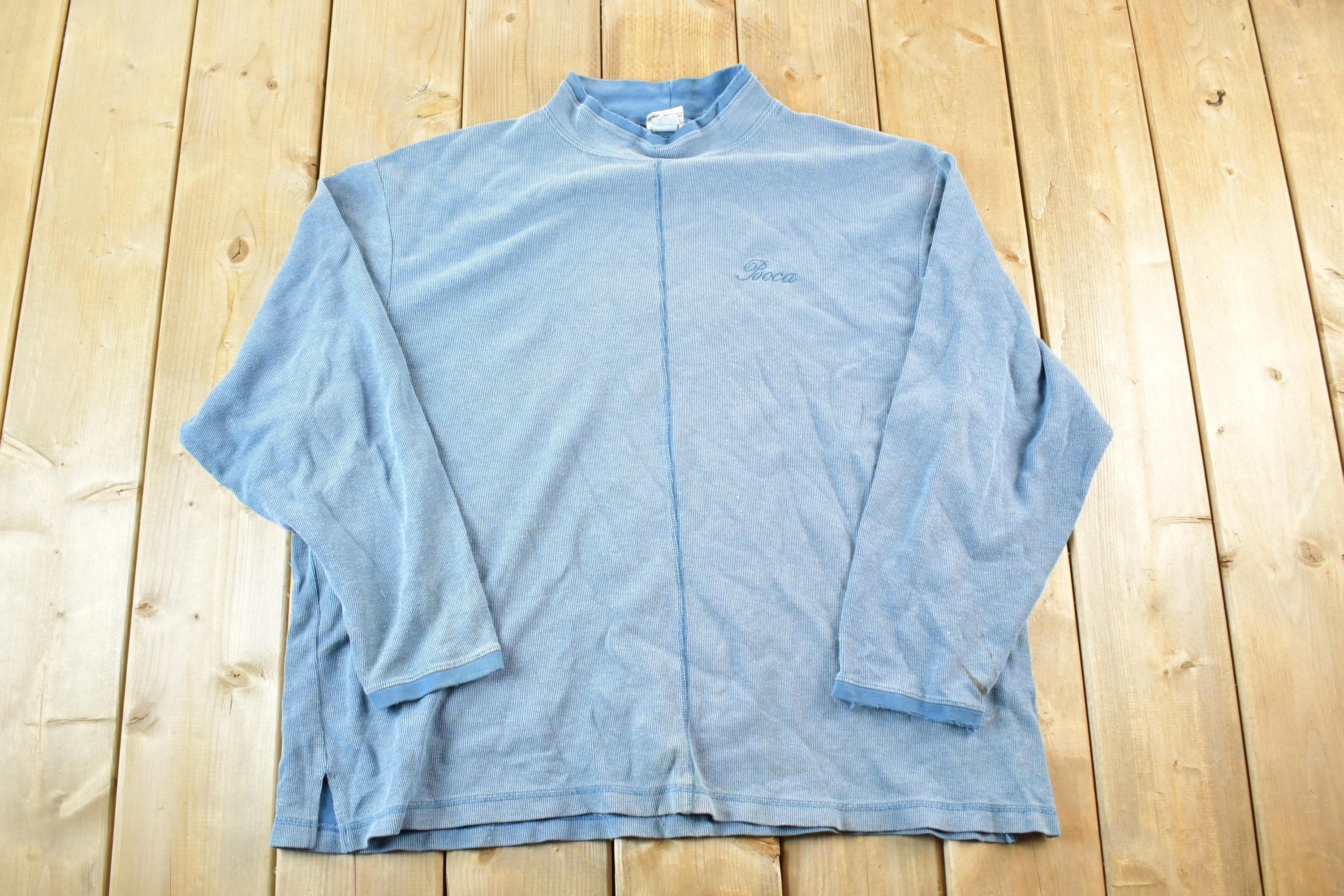Vintage 1990s Boca Authentic Crewneck Sweatshirt Made In USA Mens XL