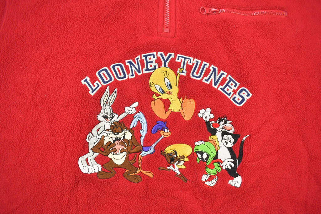 Vintage 2000 Looney Tunes Embroidered Fleece Sweatshirt