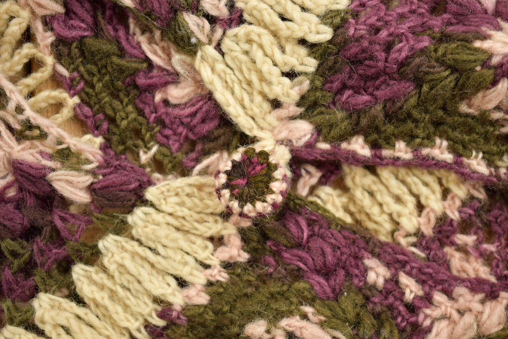 Vintage Crochet Knitted Button Up Poncho