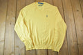 Vintage 1990s Polo By Ralph Lauren 100% Pima Cotton Knit V Neck Sweater