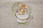 Vintage 1990s Flowers and Kitten Cute Crewneck Sweater