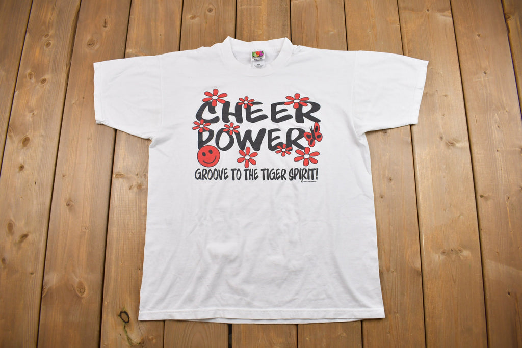 Vintage 1990s Cheer Power Graphic T Shirt