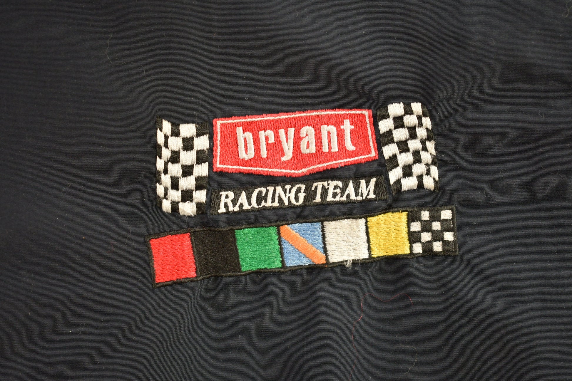 Vintage 1990's Bryant Racing Team Jacket / Nylon Jacket / Streetwear/ Automotive Apparel / Starbus / Racing Jacket / Embroidered