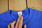 Vintage 1990s Jerzees Blank Blue Crewneck Sweatshirt Men's 3X