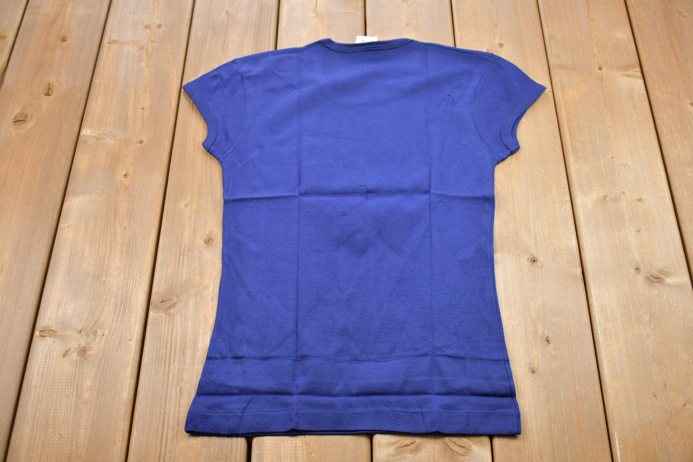 Vintage 1970s Basic Navy Blue T-Shirt