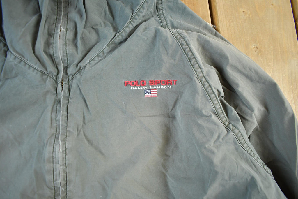 Vintage 1990s Polo Sport Ralph Lauren Hooded Windbreaker Men's Large