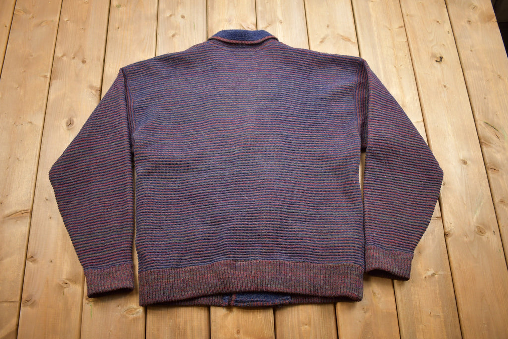 Vintage 1990s Bay Club Knitted Cardigan Sweater