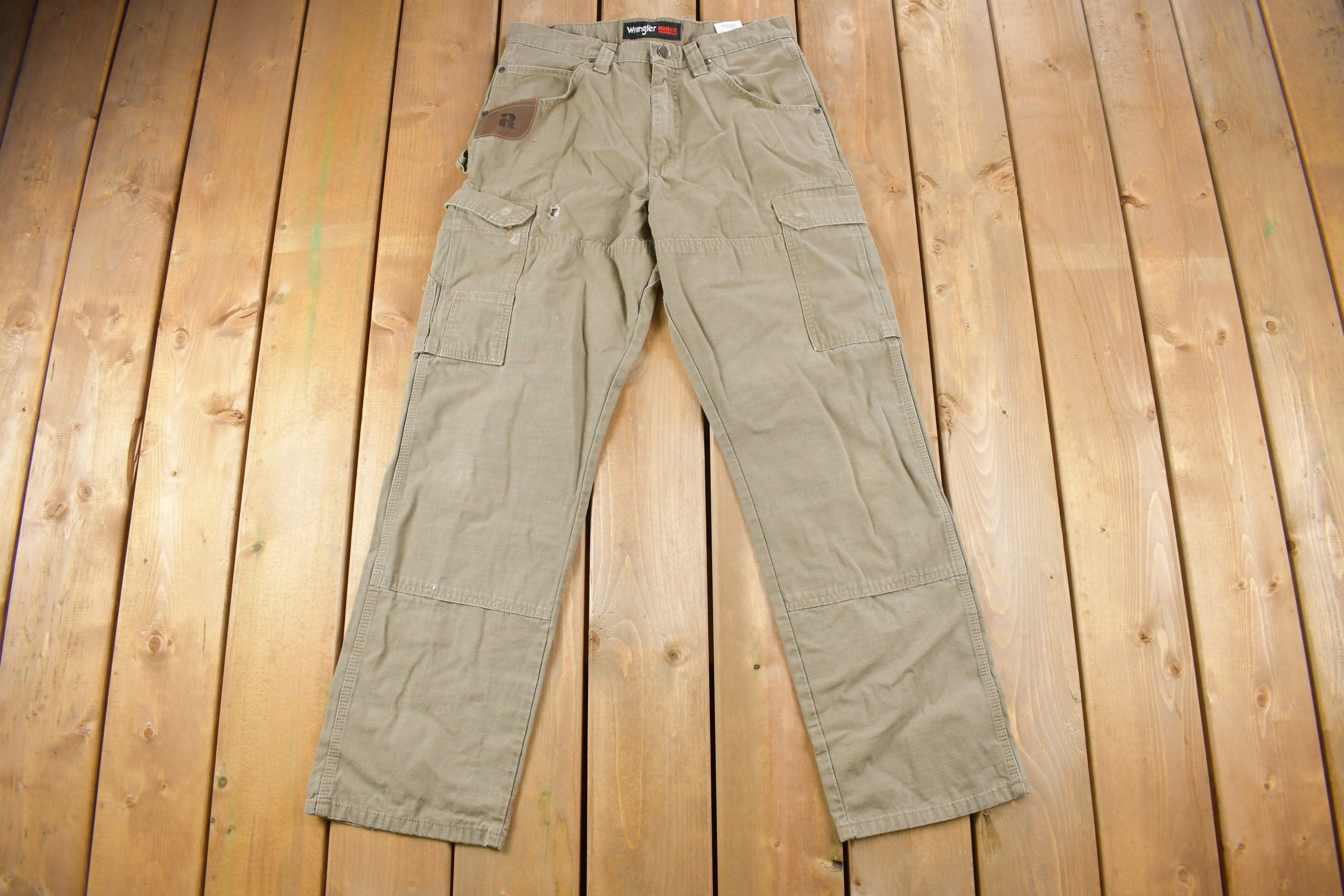 Vintage 1990s Wrangler Riggs Workwear Cargo Pants Size 32 x 32
