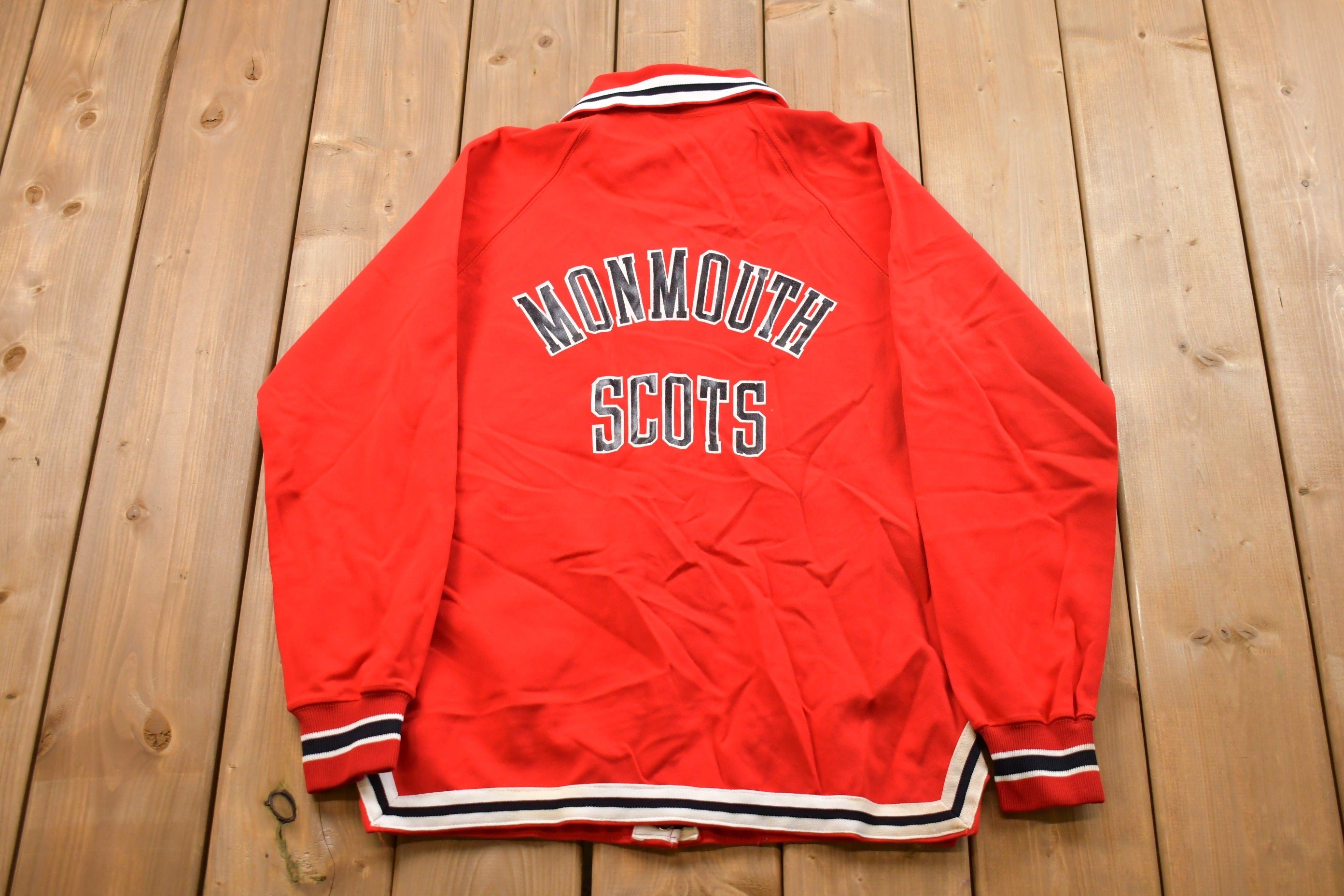 Vintage 1960s Monmouth Scots Button Up Warm Up Jacket /