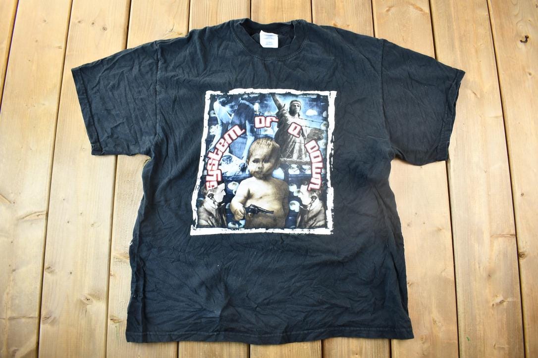Vintage 2001 System Of A Down Graphic Band Tee