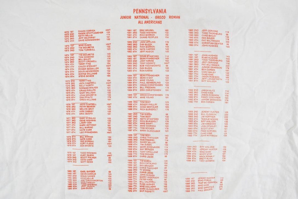 Vintage 1990s Pennsylvania Greco Roman Wrestling Souvenir T-Shirt