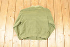 Vintage 1990s Collections Floral Double Collar Button Up Crewneck Sweatshirt Women's M