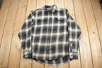 Vintage 1990s Orvis Shadow Plaid Button Up Shirt