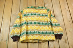 Vintage 1960s Patterned Mohair Cardigan Sweater /