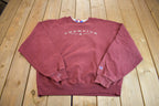 Vintage Y2K Distressed Champion Spell-out Logo Embroidered Crewneck Sweatshirt