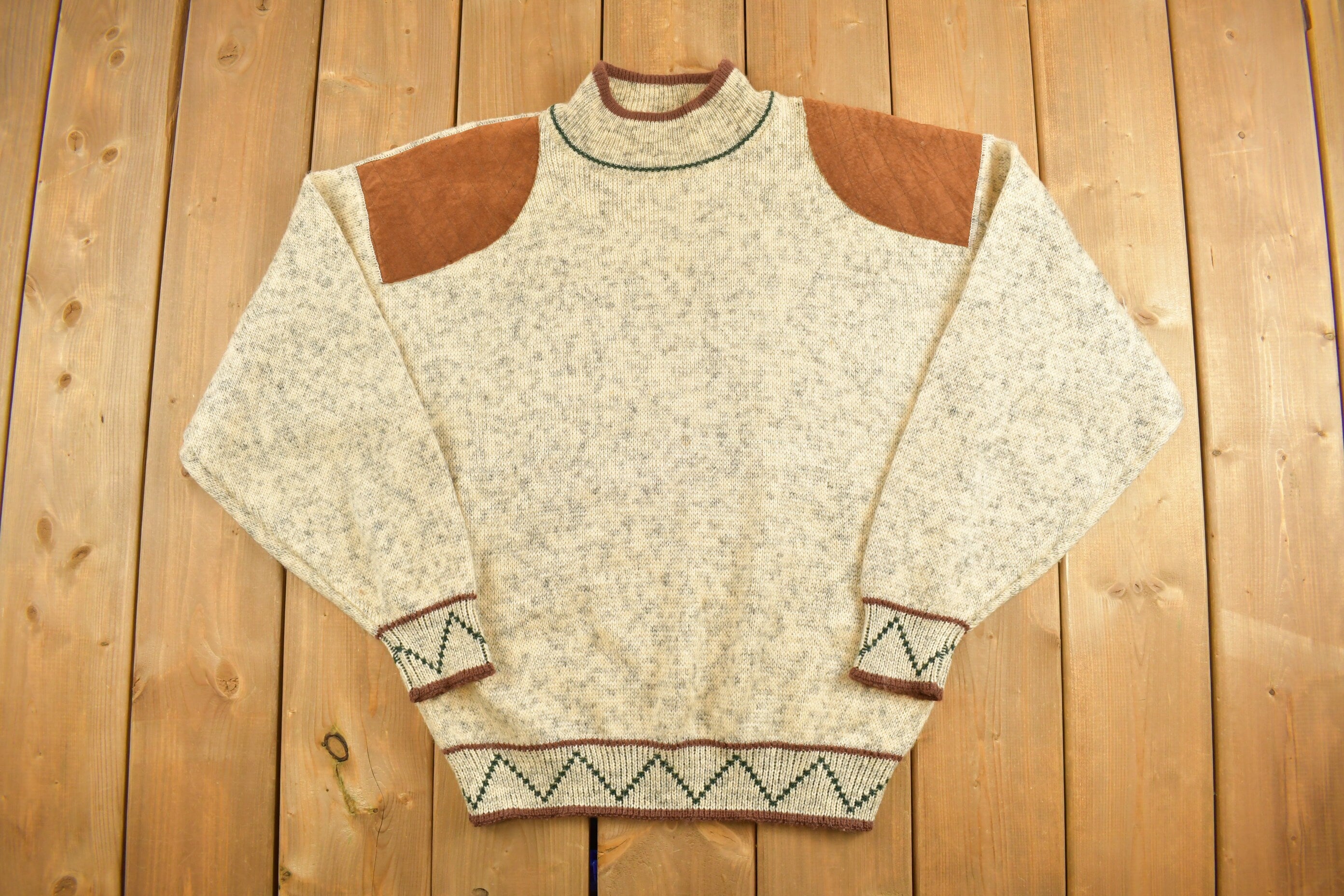 Vintage 1980s Sears Acrylic Knitted Crewneck Sweater