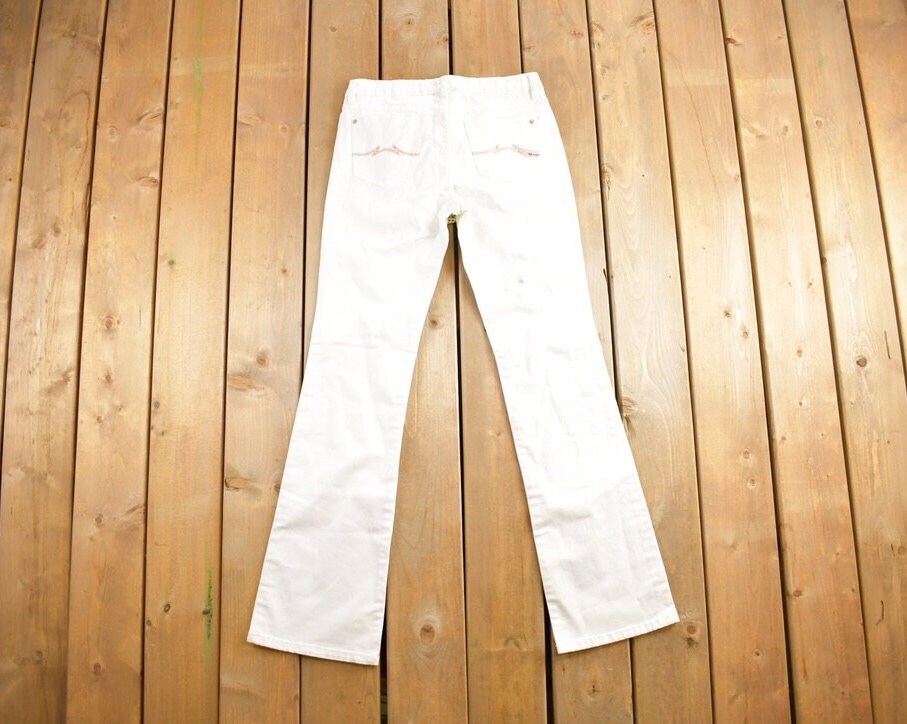 Vintage 1990s Parasuco White Denim Jeans Size 29x32