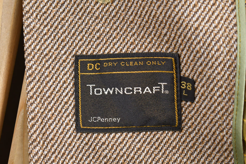 Vintage 1980s TownCraft Full Length Wool Trench Coat