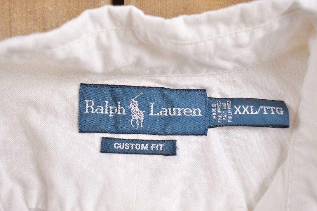 Vintage 1990s Ralph Lauren Polo Blank Button Up Shirt