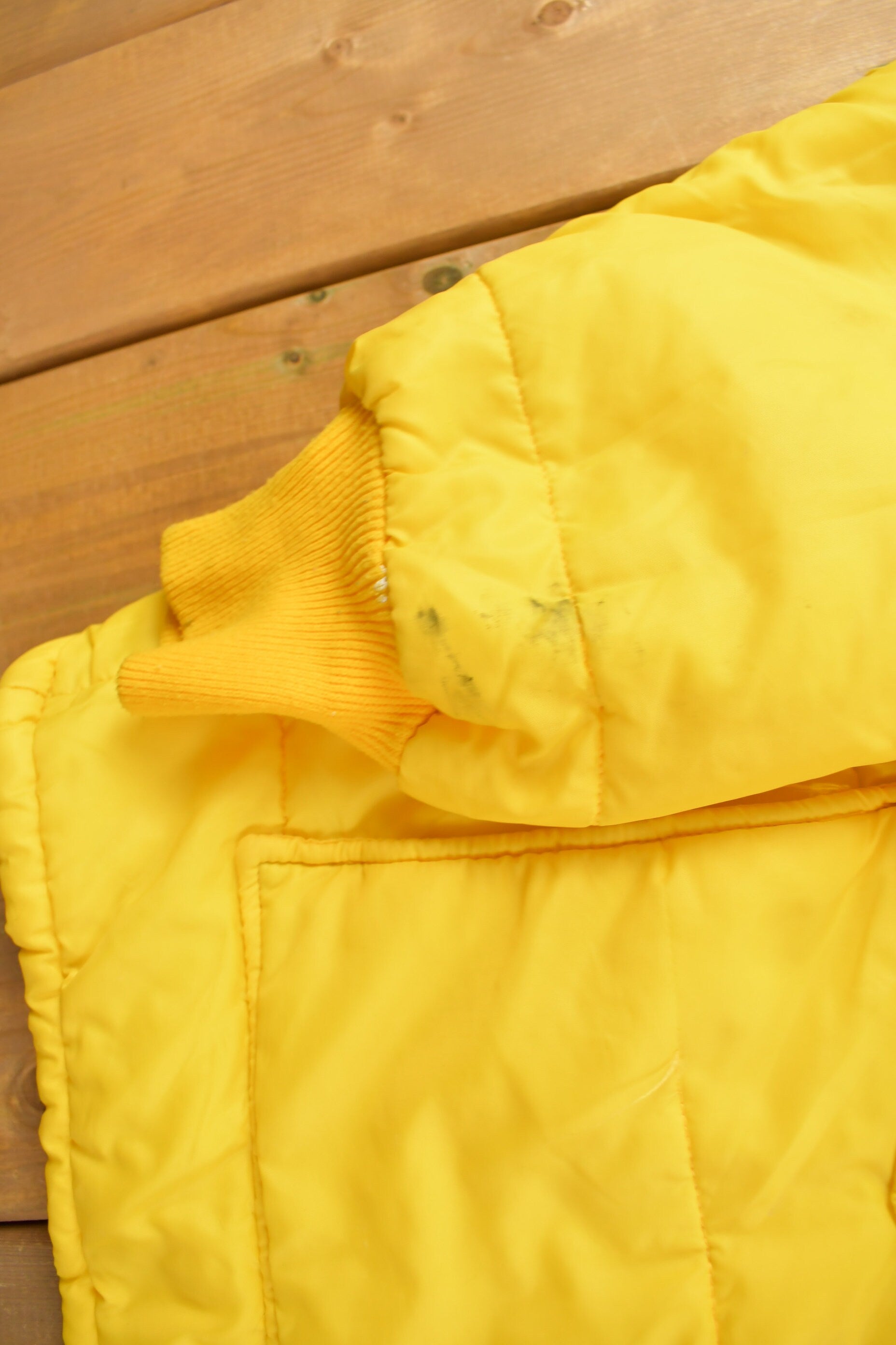 Vintage 1980s Hubbard Patchwork Weather Caster Puffer Jacket