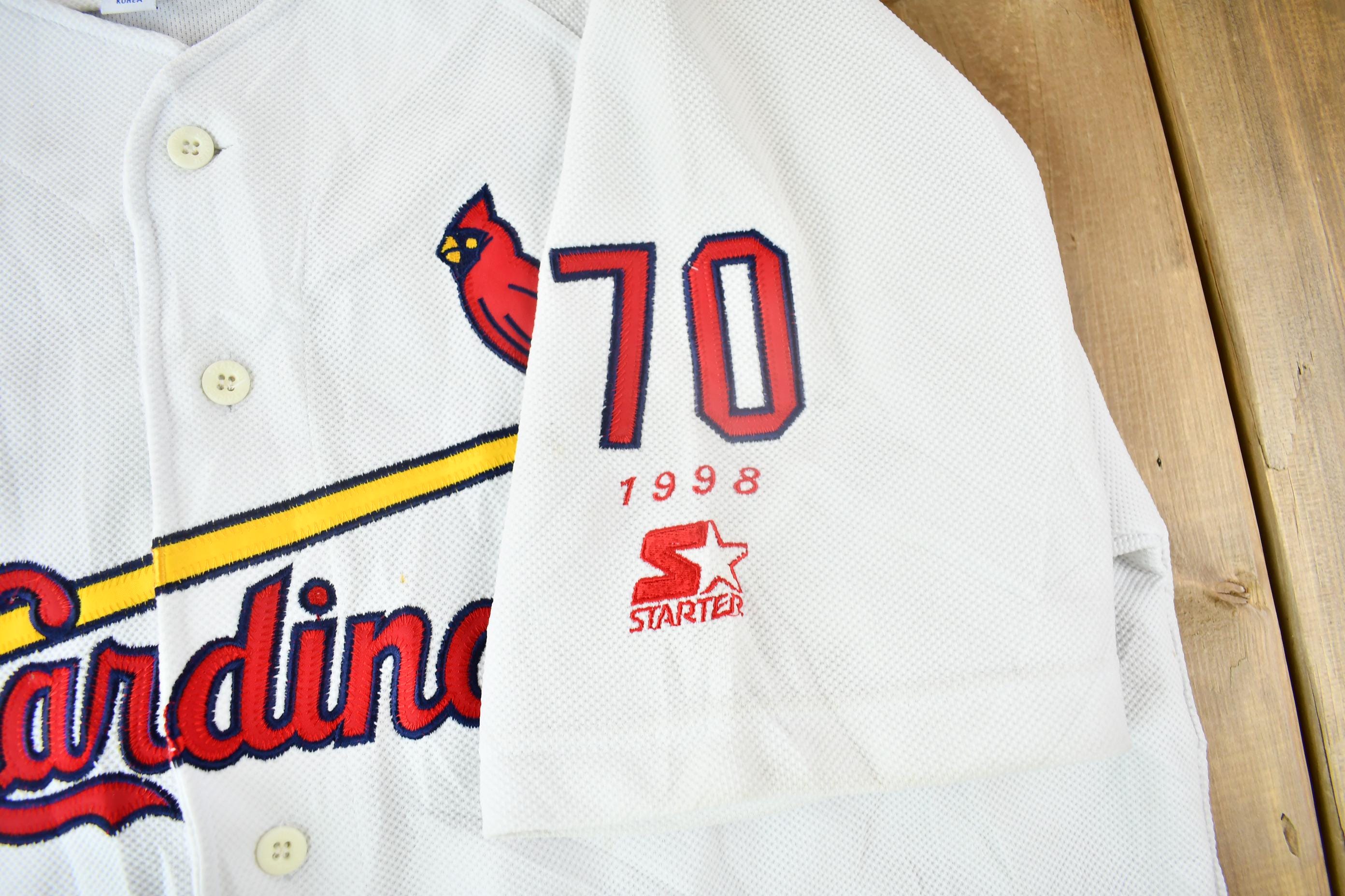 Vintage 1998 Mark McGwire St Louis Cardinals MLB Starter Jersey