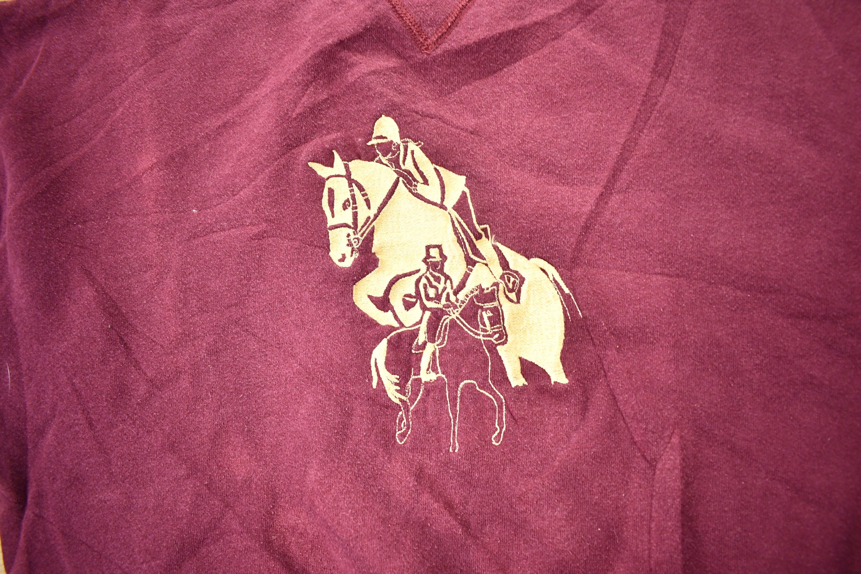 Vintage 1990s Horseback Rider Theme Russell Athletics Crewneck Sweatshirt