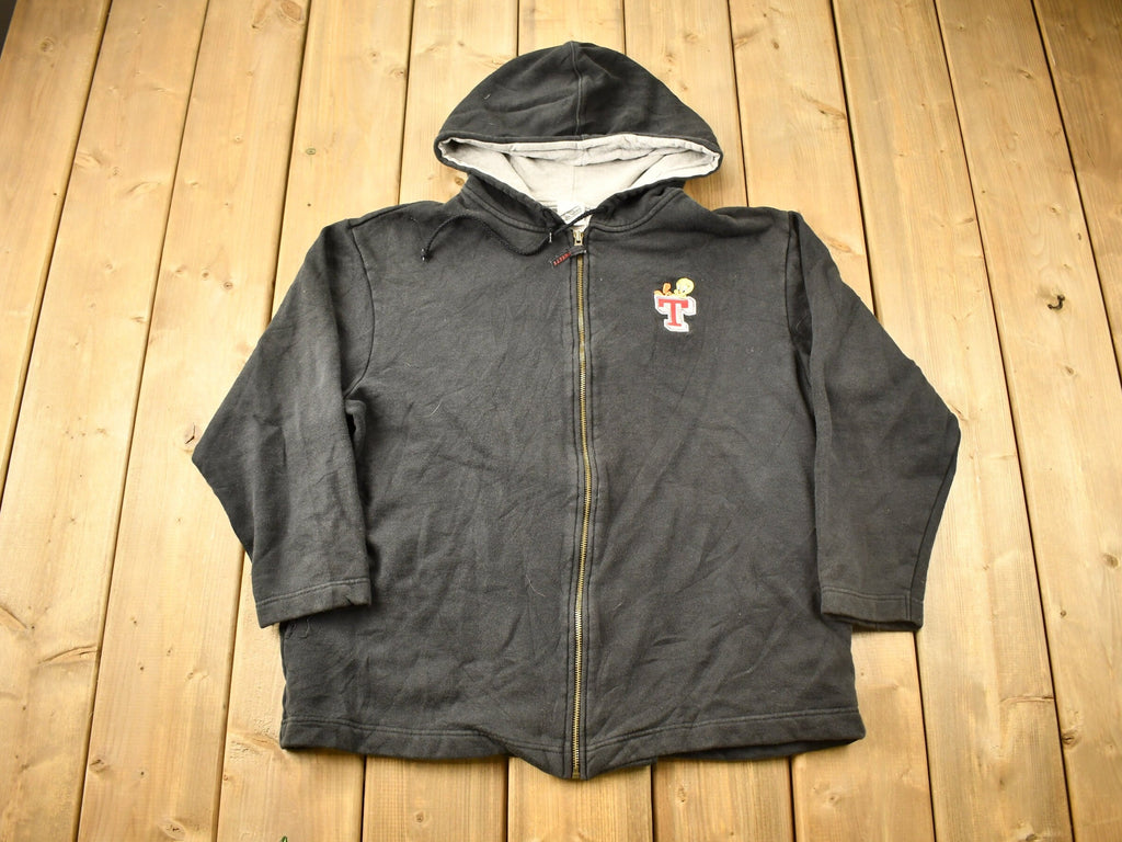 Vintage 1990s Tweety Bird Looney Tunes Embroidered Zip Up Hoodie