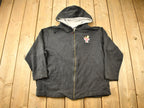 Vintage 1990s Tweety Bird Looney Tunes Embroidered Zip Up Hoodie