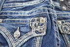 Vintage Y2K Miss Me Bedazzled Low Rise Jeans Size 26x32