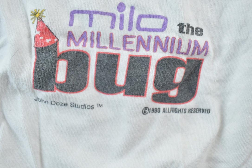 Vintage 1993 The Millenium Bug Single Stitch Graphic Print T-Shirt