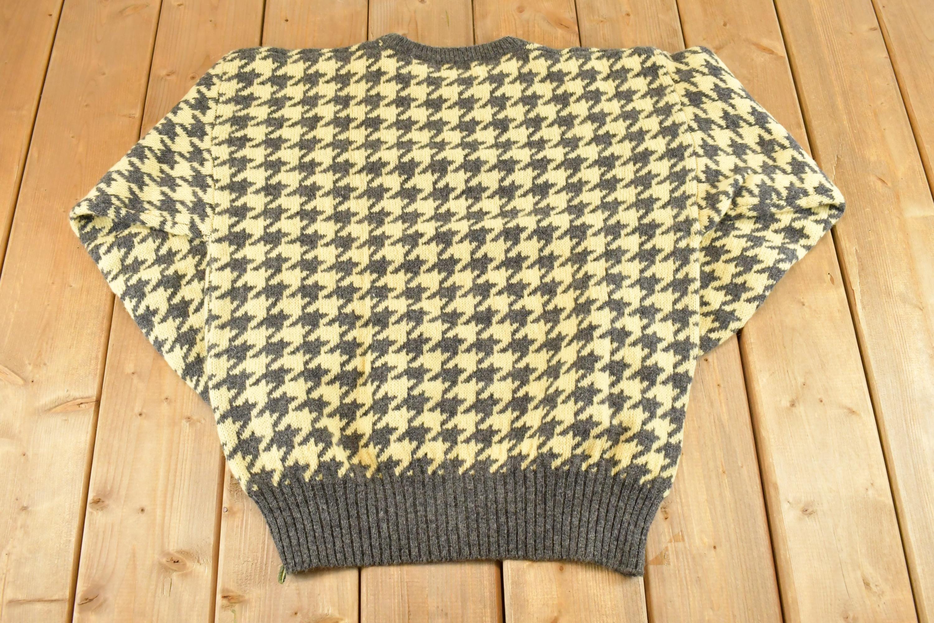 Vintage 1990s Crew Shetland Wool Knit Crewneck Sweater Mens M /