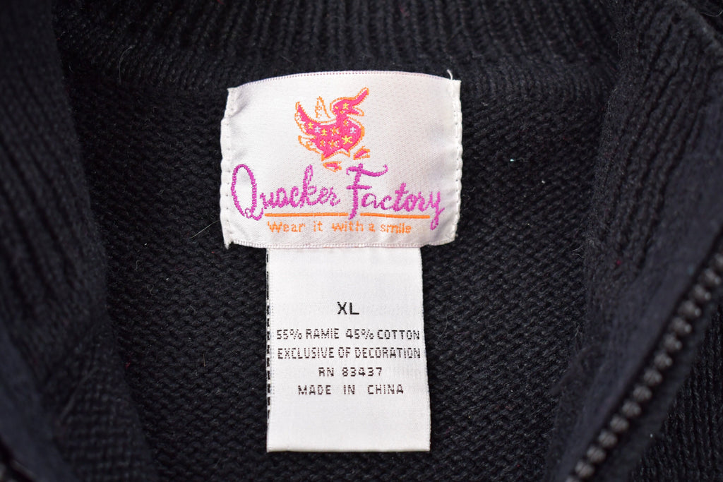 Vintage 1990 Embroidered Bird Knitted Sweater