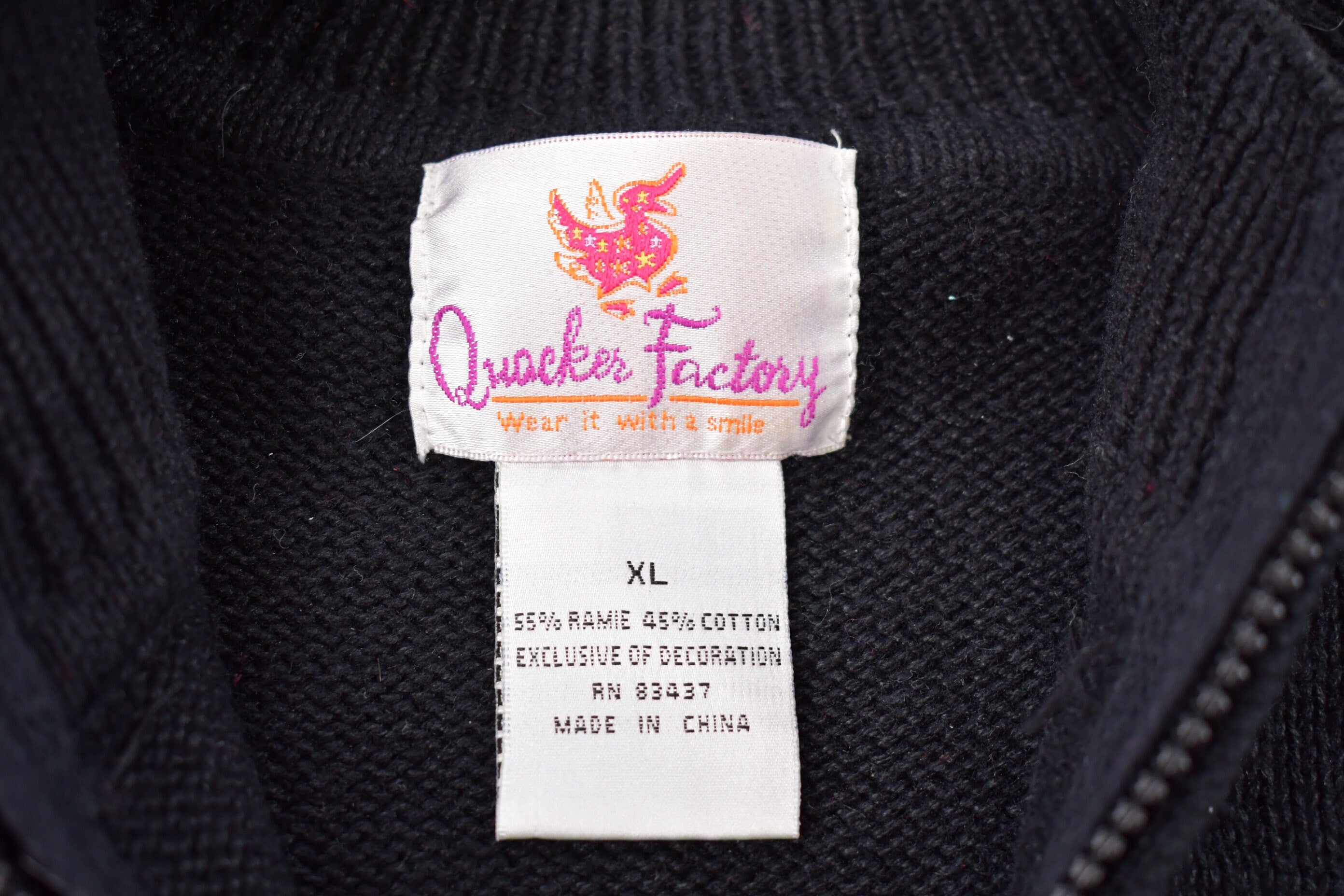 Vintage 1990 Embroidered Bird Knitted Sweater