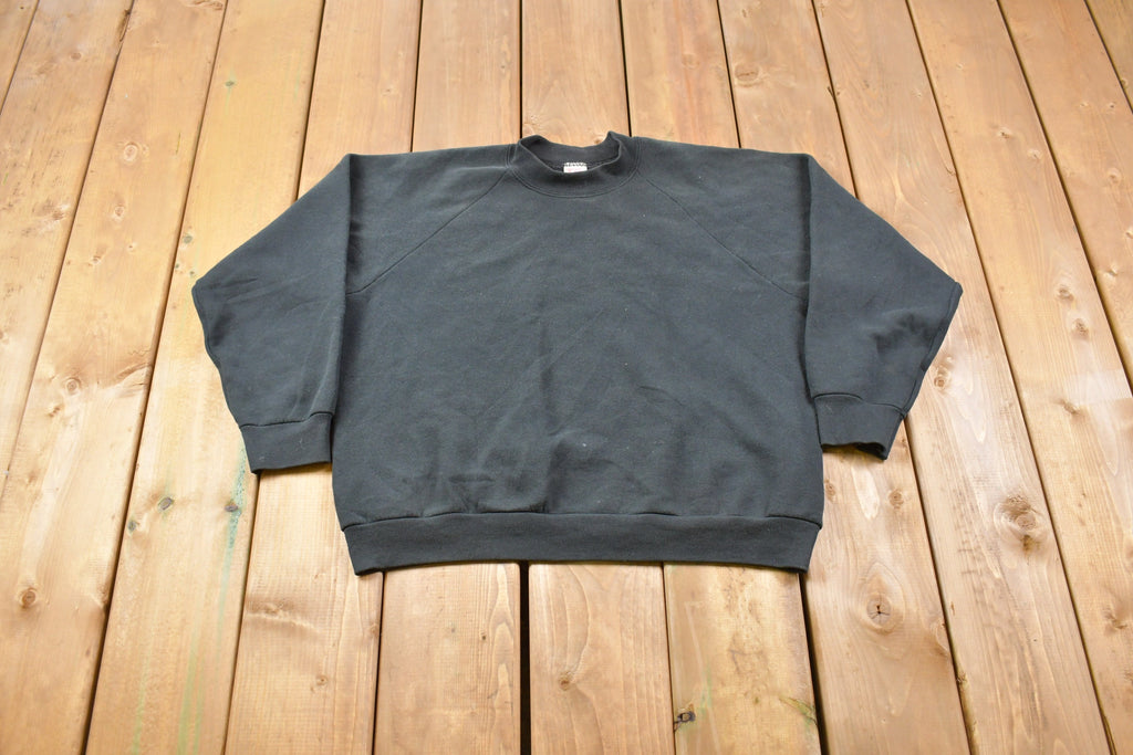 Vintage 1980s Blank Raglan Crewneck Sweatshirt