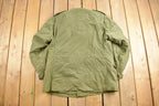 Vintage 1980 Military Army Sateen Field Jacket