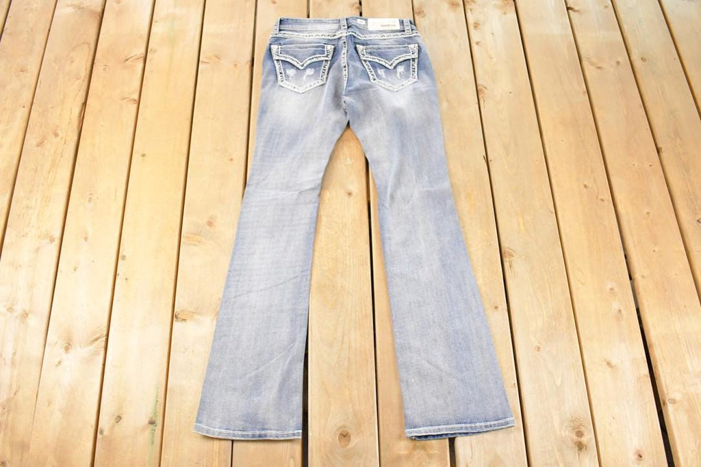 Vintage Deadstock Y2K Grace In LA Bedazzled Low Rise Jeans Women's Size 27 x 32