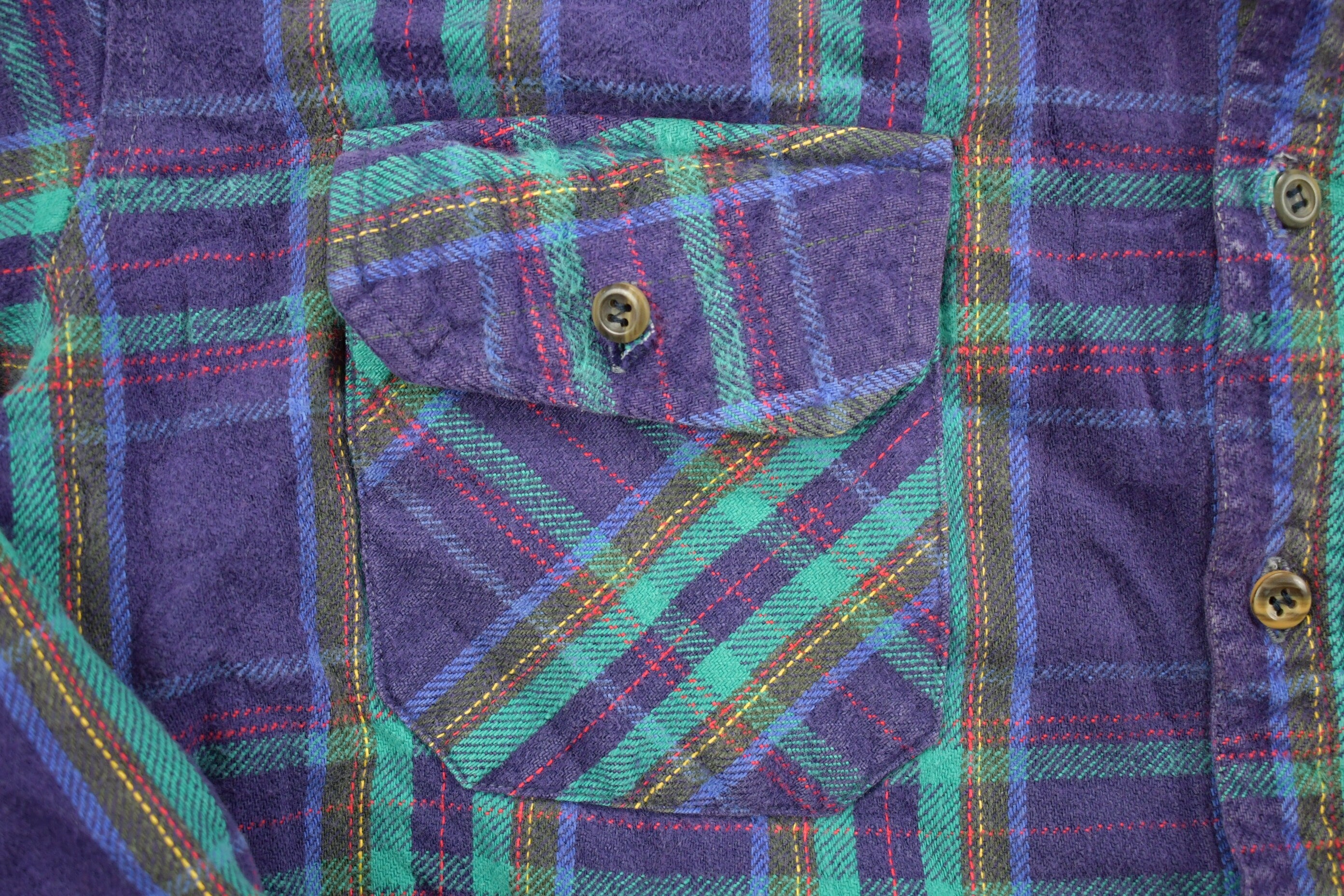 Vintage 1990s Country Touch Plaid Lined Button Up Shirt