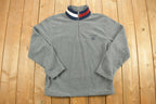 Vintage Tommy Hilfiger Embroidered Quarter Zip Fleece Sweatshirt
