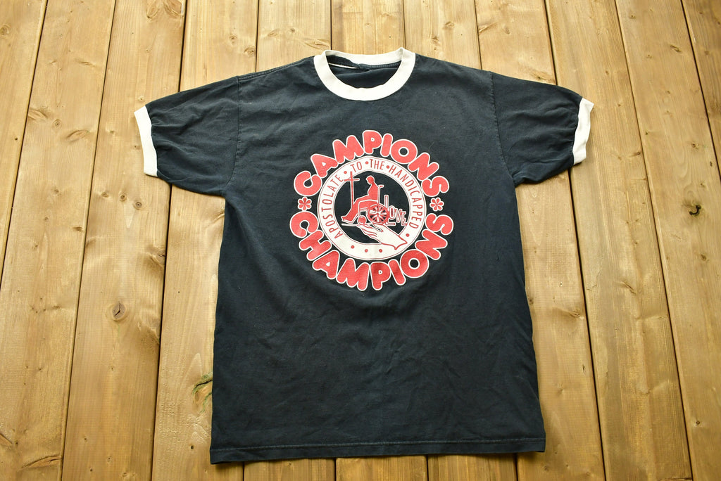 Vintage 2000 Apostolate To The Handicapped Ringer T-Shirt