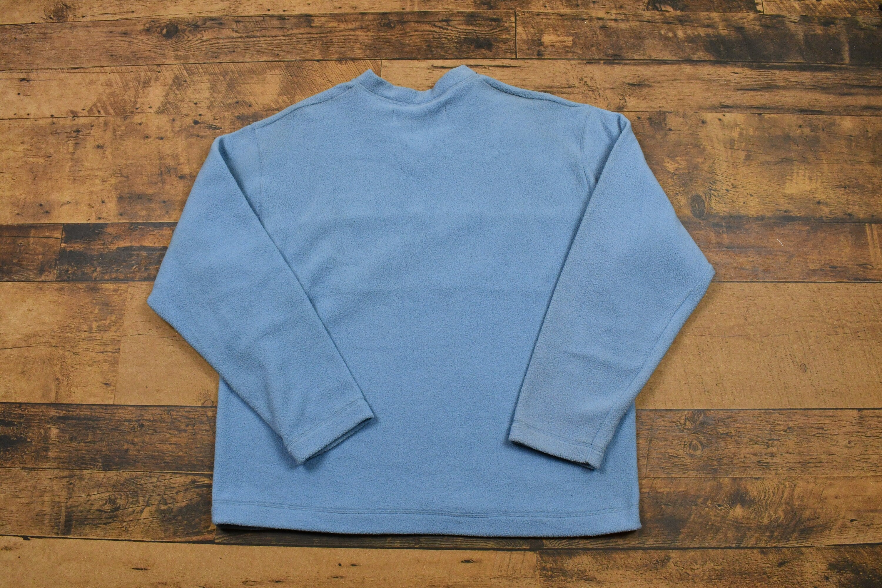 Vintage 1990s Perry Ellis American Embroidered Fleece V-Neck Sweatshirt
