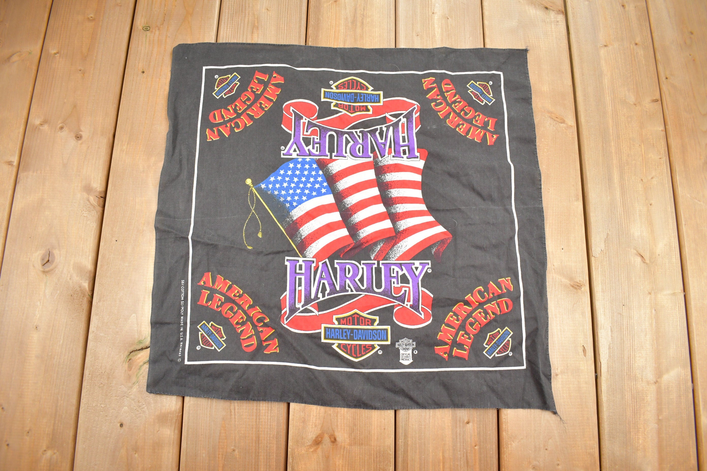 Vintage 1990s Harley Davidson American Legend Bandana