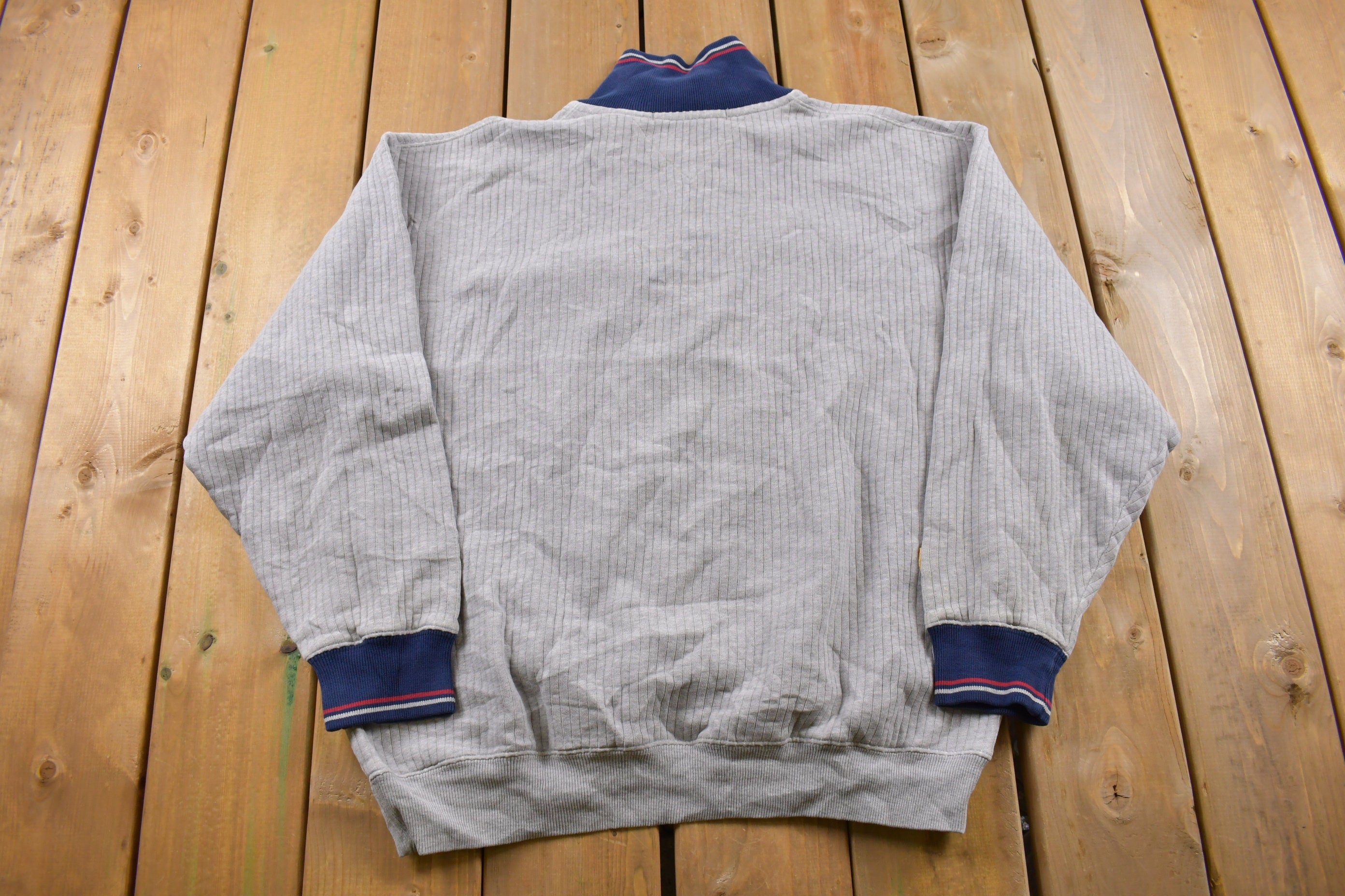 Vintage 1990s Tommy Hilfiger 14 Zip Sweatshirt  Stained  90s Crewneck  Vintage Tommy  Essential  Streetwear  90s
