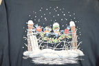 Vintage 1990s Winter Theme Cute Crewneck Sweater