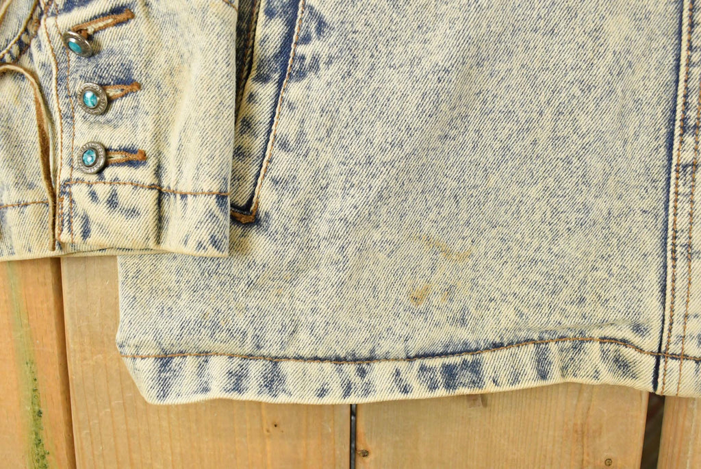Vintage 1990s Stefano Western Denim Jean Jacket Women's XL