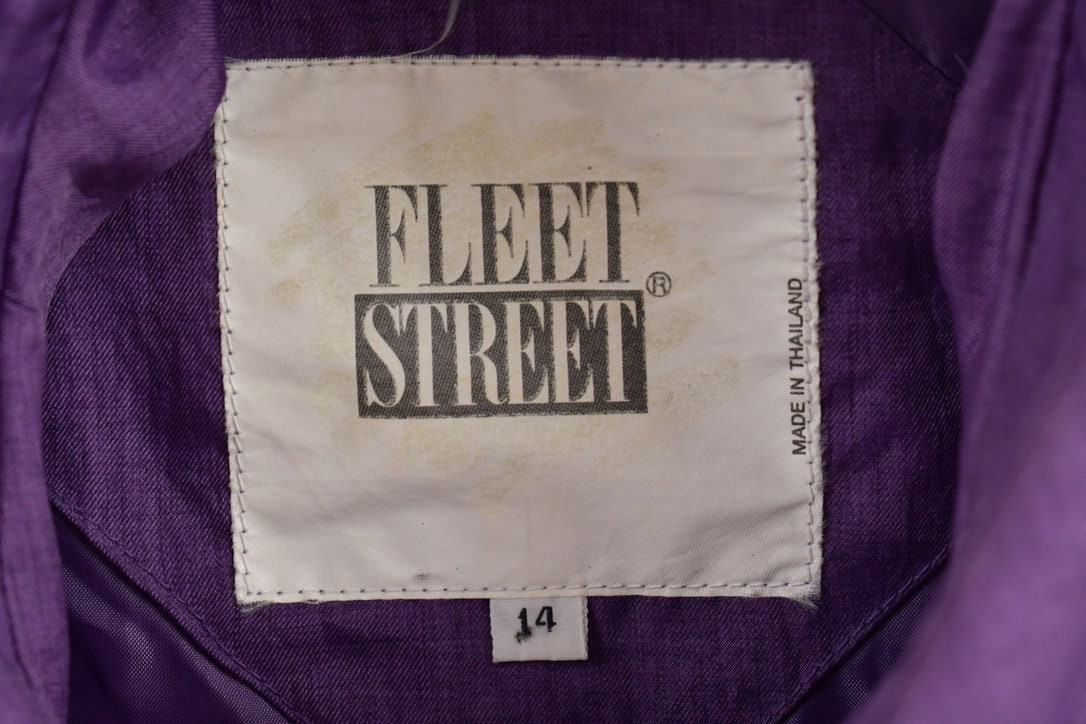 Vintage 1980s Fleet Street Purple Trench Coat