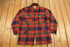 Vintage 1990s Plaid And Solid Beige Reversible Jacket