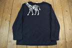 Vintage 1990s Teddi "Zebra" Crewneck Sweatshirt