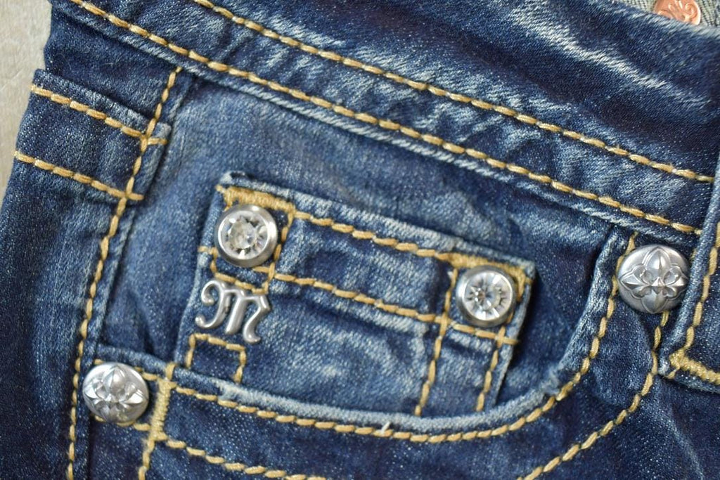 Vintage Y2K Miss Me Bedazzled Low Rise Jeans Size 26x31