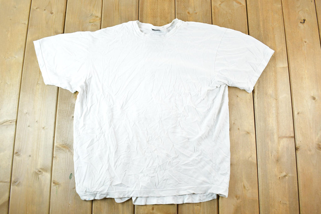 Vintage 1990s Cotton Ginny Blank White Souvenir T-Shirt Men's L