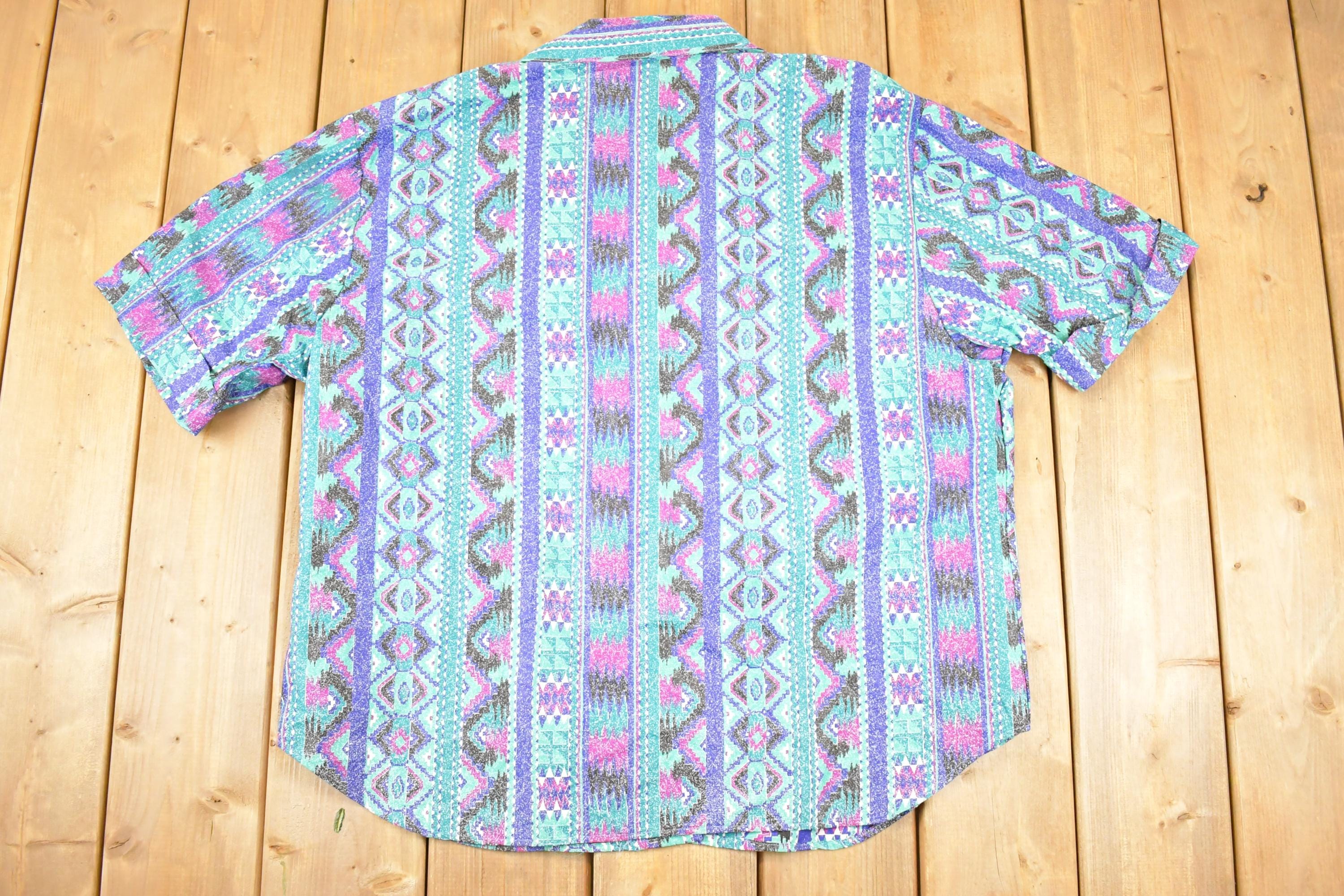 Vintage 1990s Tapestry Abstract Button Up Shirt Men's XL